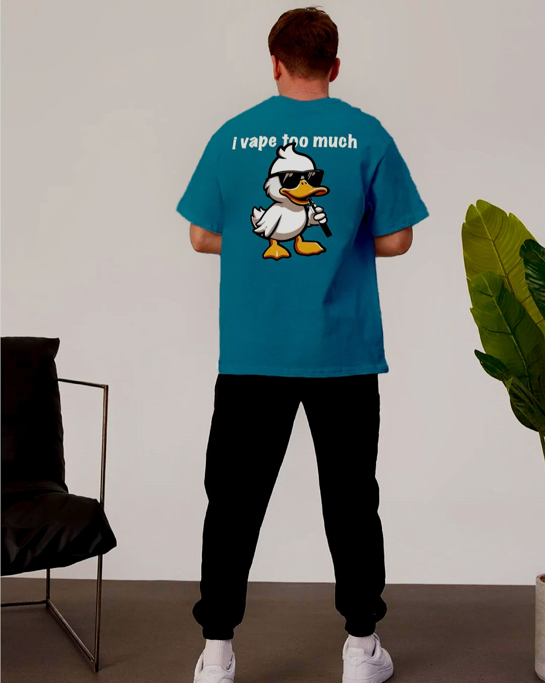 Vaping Duck oversized tee