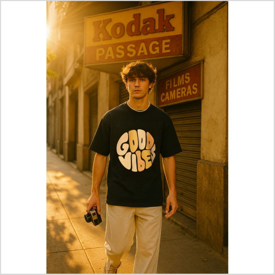 Good vibes oversized tee