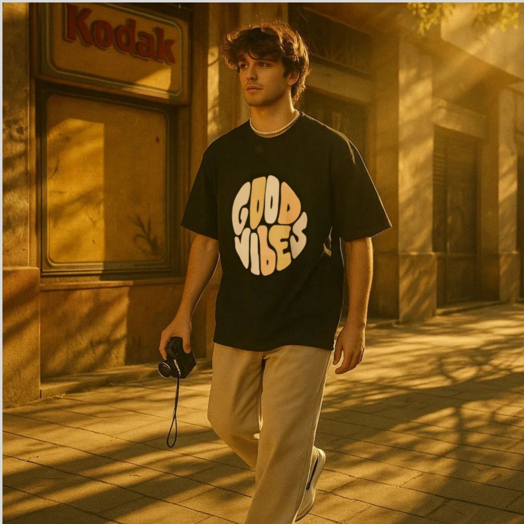 Good vibes oversized tee